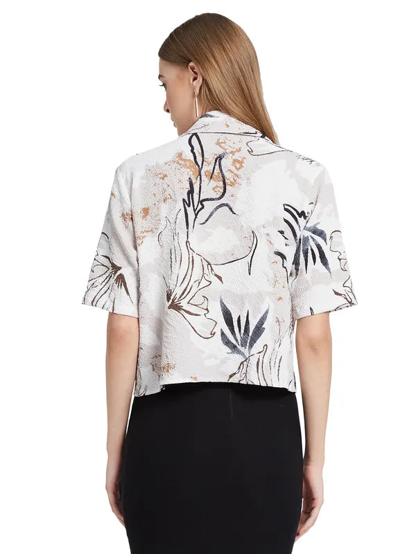 Mettle Women Opaque Printed Casual Shirt