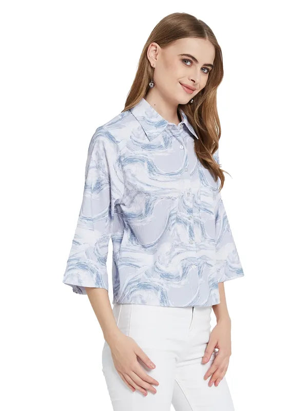 Mettle Women Floral Opaque Printed Casual Shirt