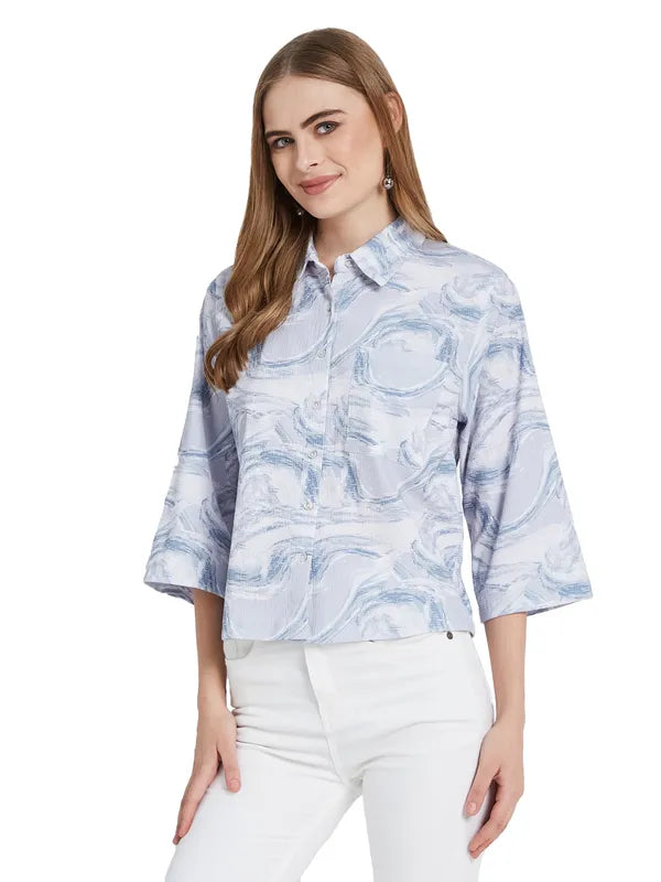 Mettle Women Floral Opaque Printed Casual Shirt