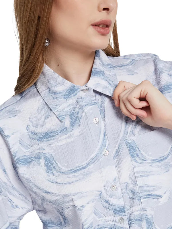 Mettle Women Floral Opaque Printed Casual Shirt