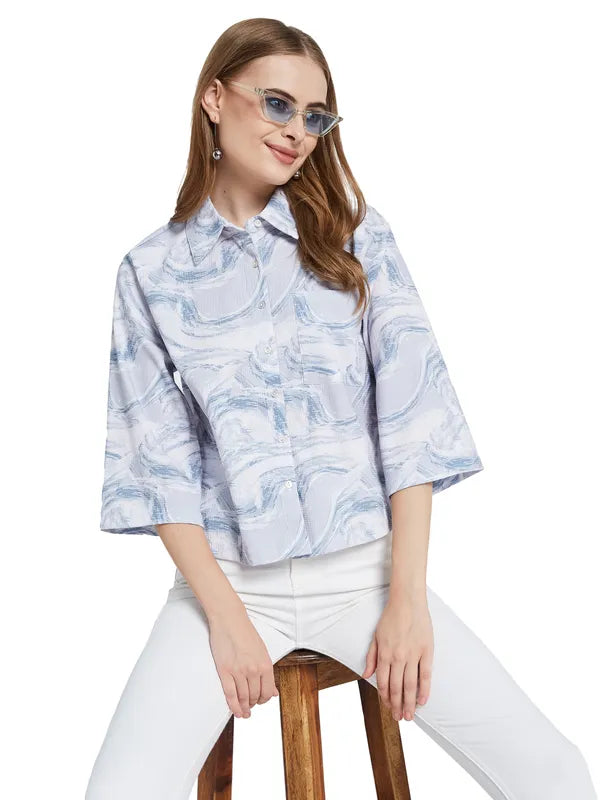 Mettle Women Floral Opaque Printed Casual Shirt