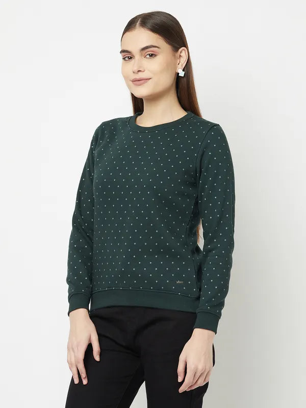 Women Mountain Green Sweatshirts