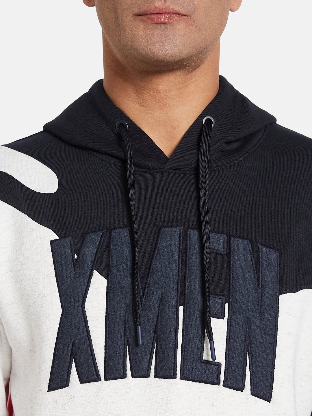 Octave Men Colourblocked Hooded Sweatshirt
