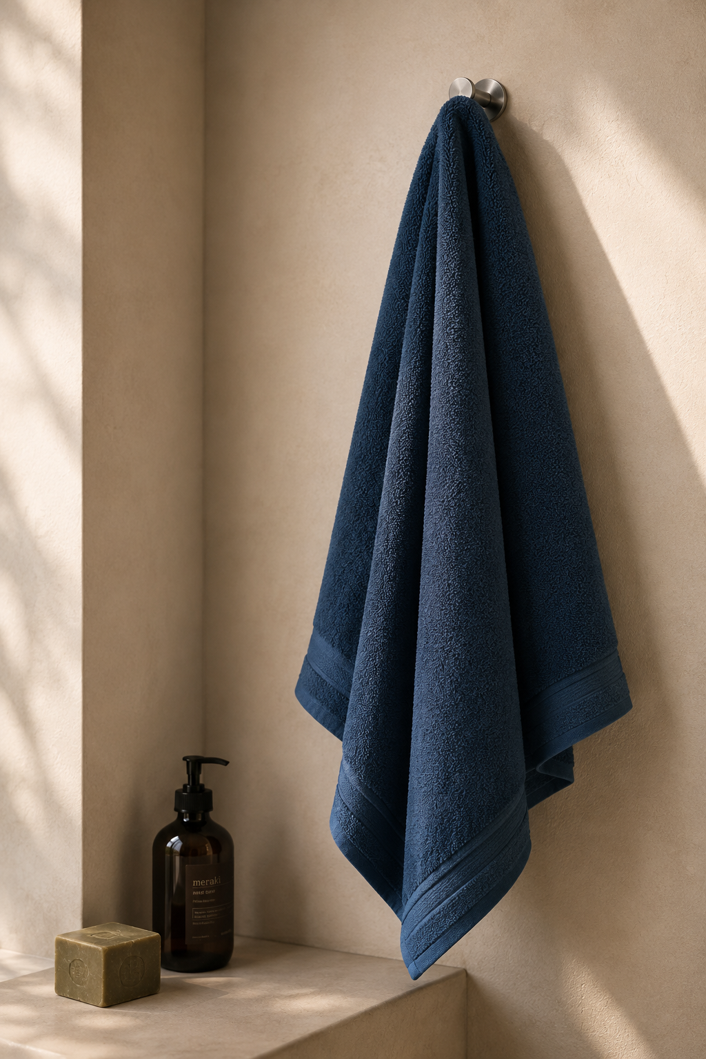 Premium Cotton Bath Towel – Indigo Colour