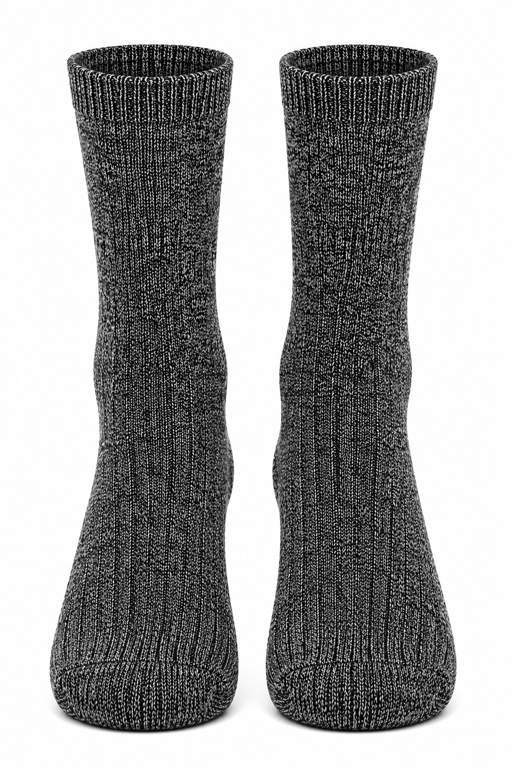 Men’s Dark Grey Melange Crew Socks – Soft Cotton Blend