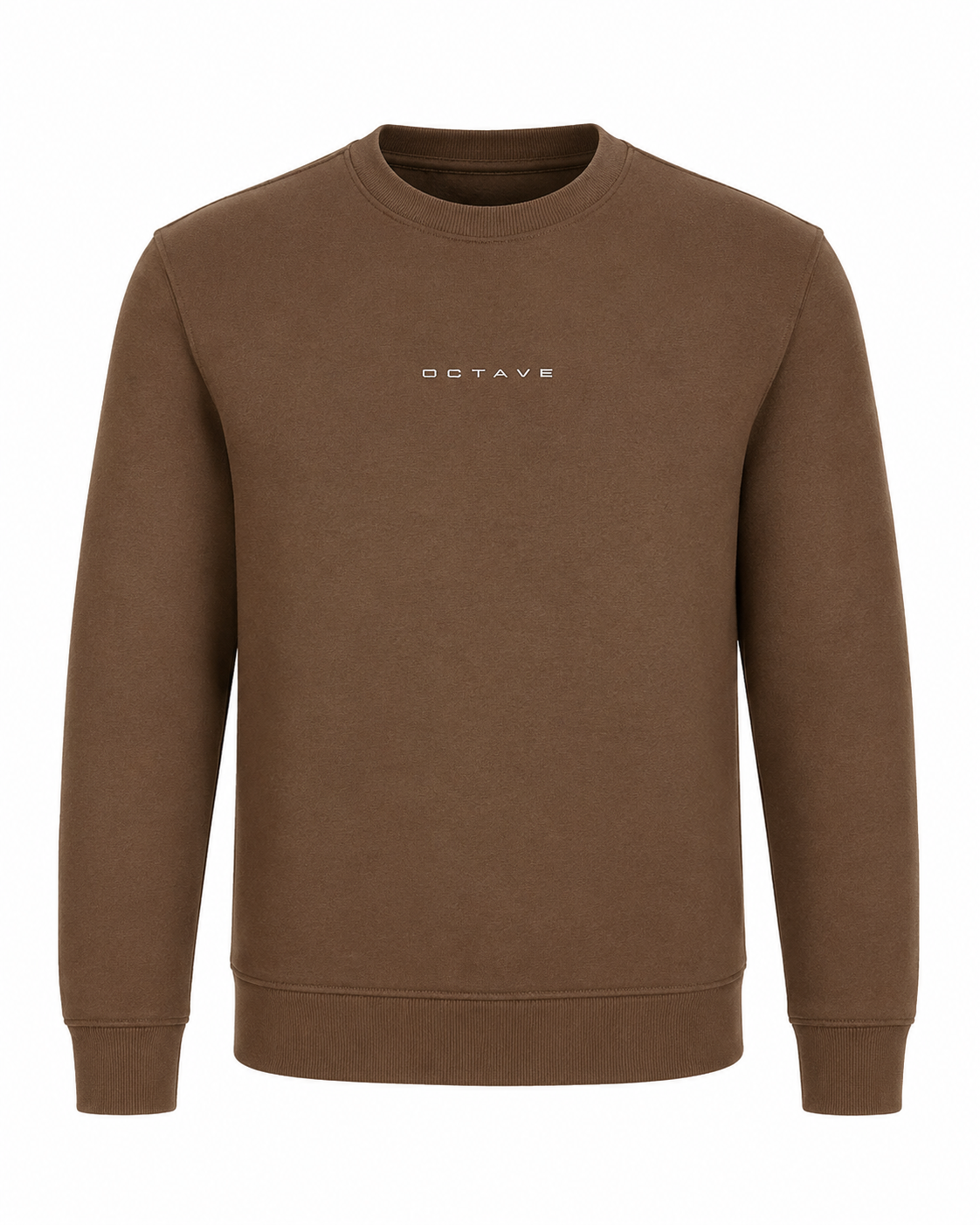 Men’s Premium Tan Crew Neck Cotton Fleece Sweatshirt