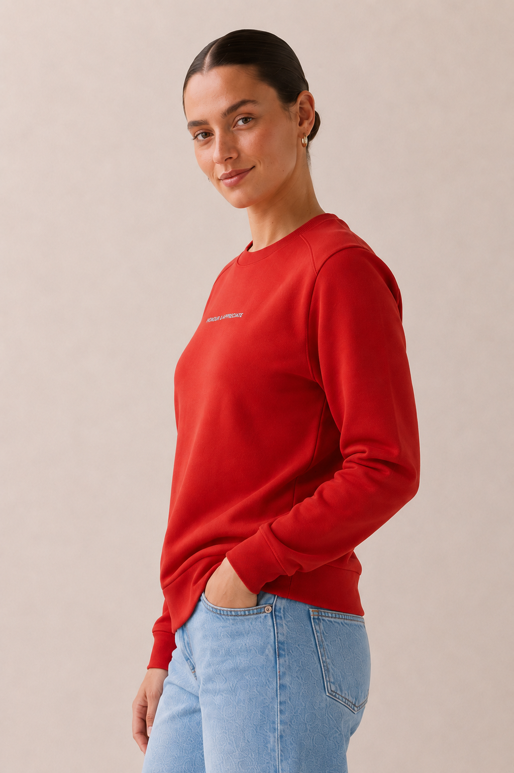 Women Black Cotton Fleece | Round Neck Full Sleeves Casual Winter Sweatshirt