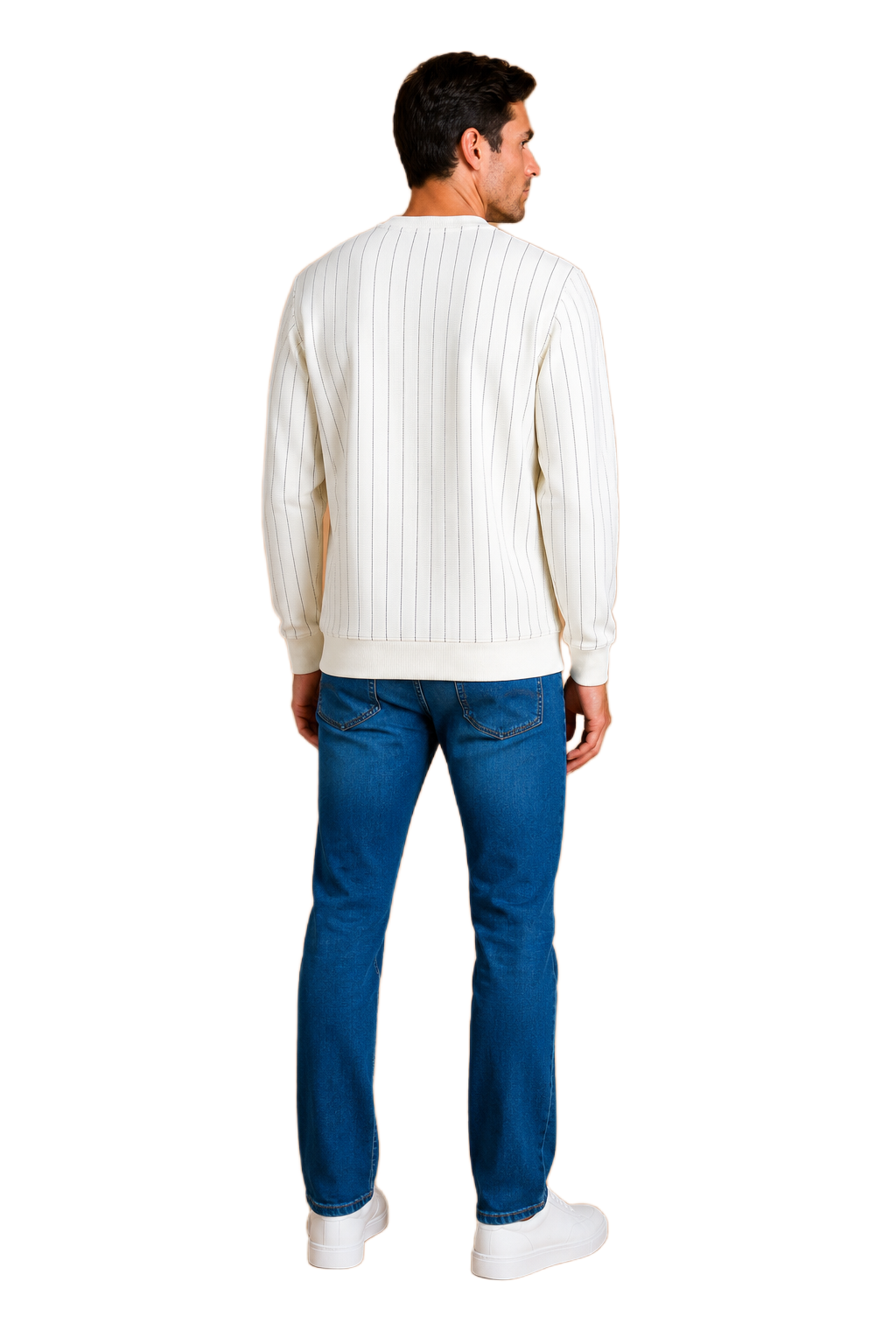 Men’s Pristine Cotton Blended Rib Full Sleeve Winter Sweatshirt