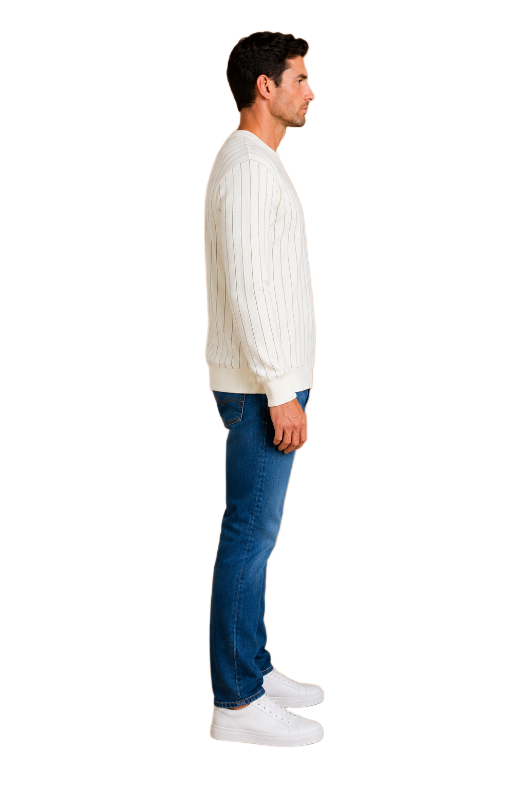 Men’s Pristine Cotton Blended Rib Full Sleeve Winter Sweatshirt