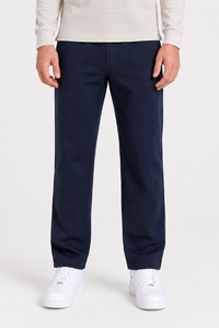 Men’s Navy Brushed Seer Sucker Winter Lower – Regular Fit Knitted