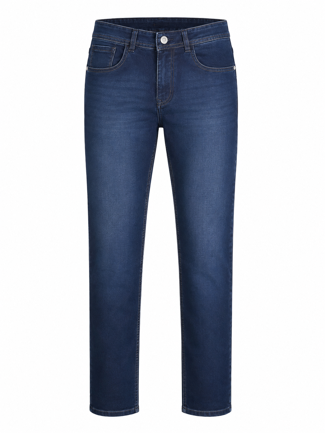 Men’s Carbon Straight Fit Denim Jeans | Mid-Rise Stretchable Five-Pocket Casual Jeans