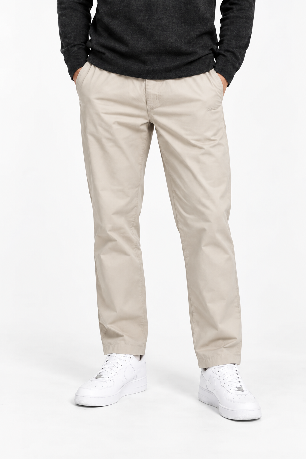 Men’s Poplin Sand Lower in  – Regular Fit Woven Casual Pants