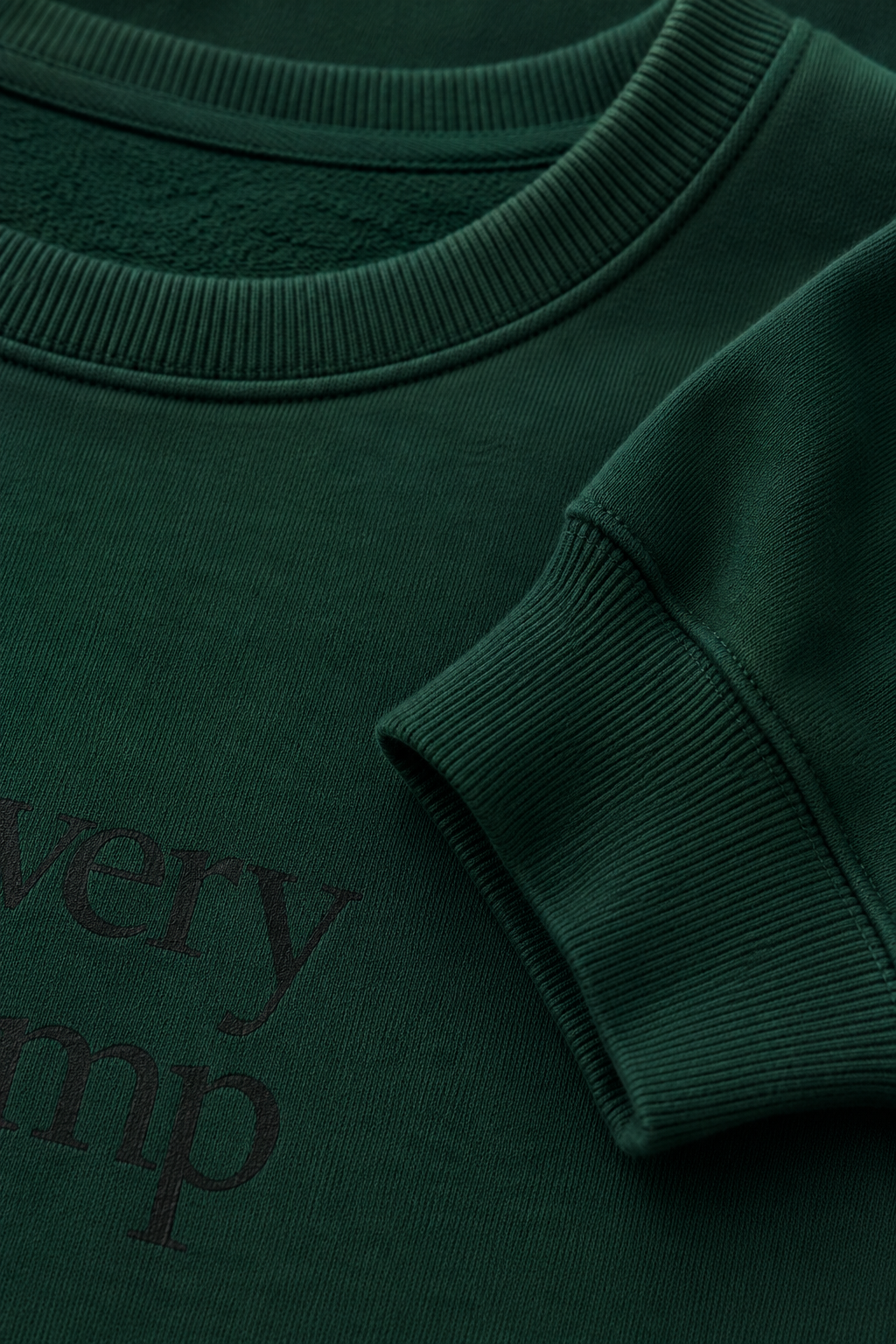Men’s Hunter Green Cotton Fleece Crew Neck Sweatshirt – Regular Fit Full Sleeve Discovery Graphic Sweatshirt
