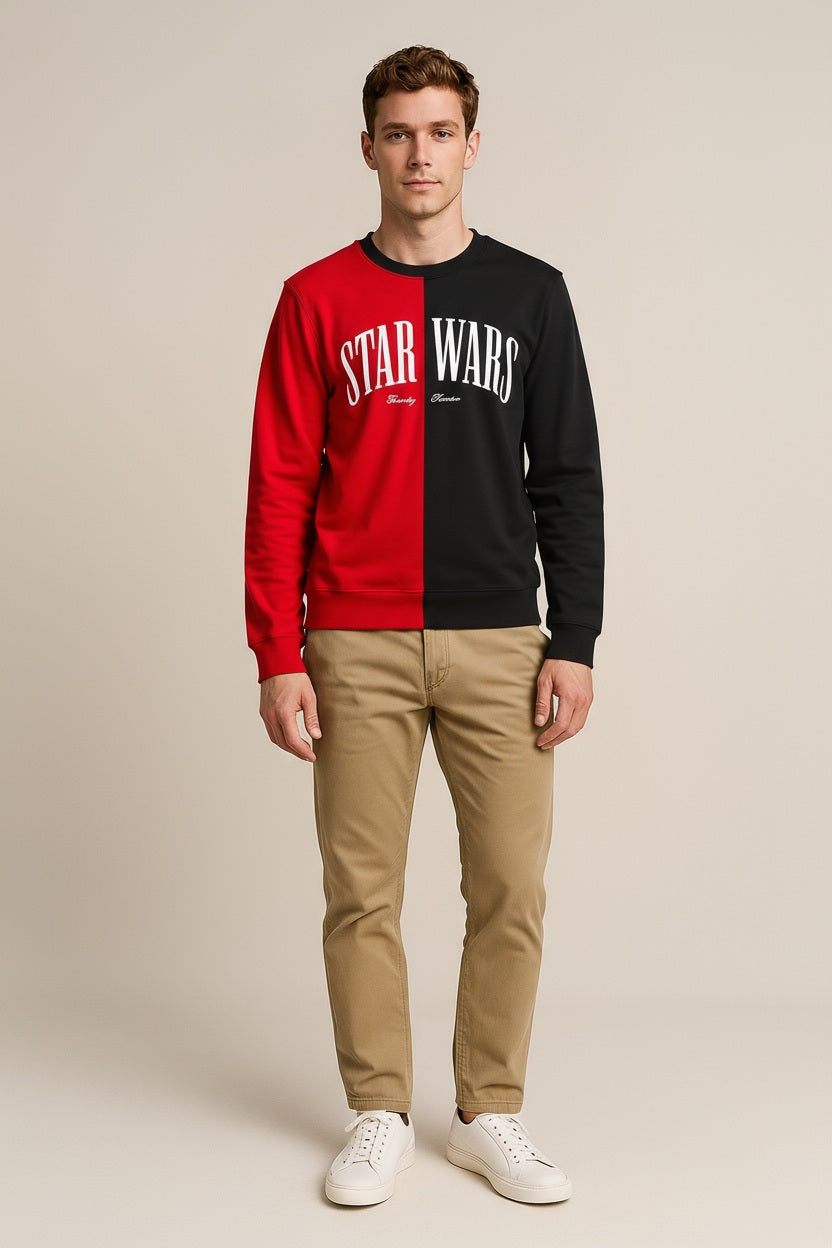 Octave Men Colourblocked Round Neck Sweatshirt