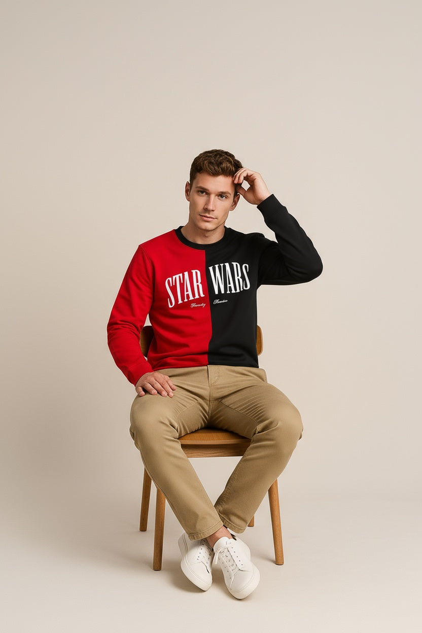 Octave Men Colourblocked Round Neck Sweatshirt