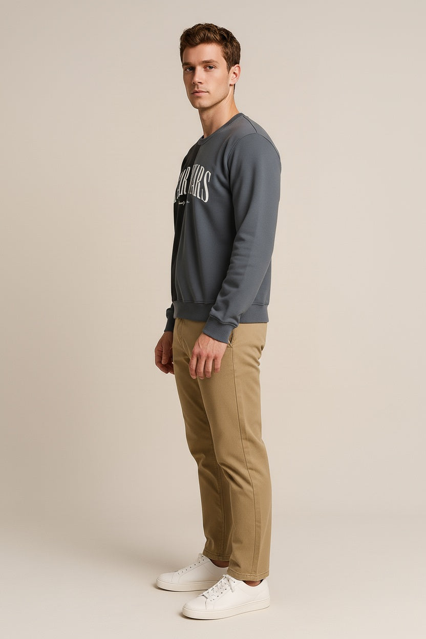 Octave Men Colourblocked Round Neck Sweatshirt