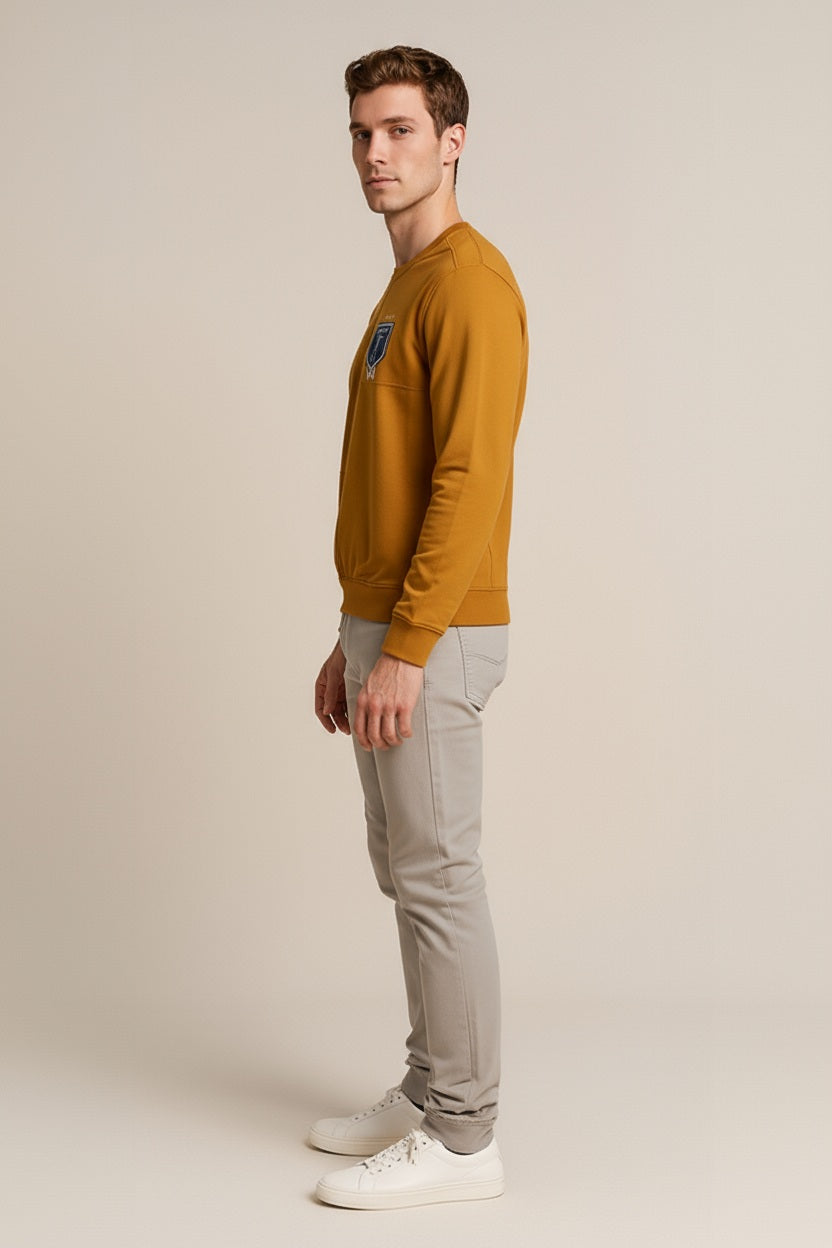 Octave Men Solid Round Neck Sweatshirt