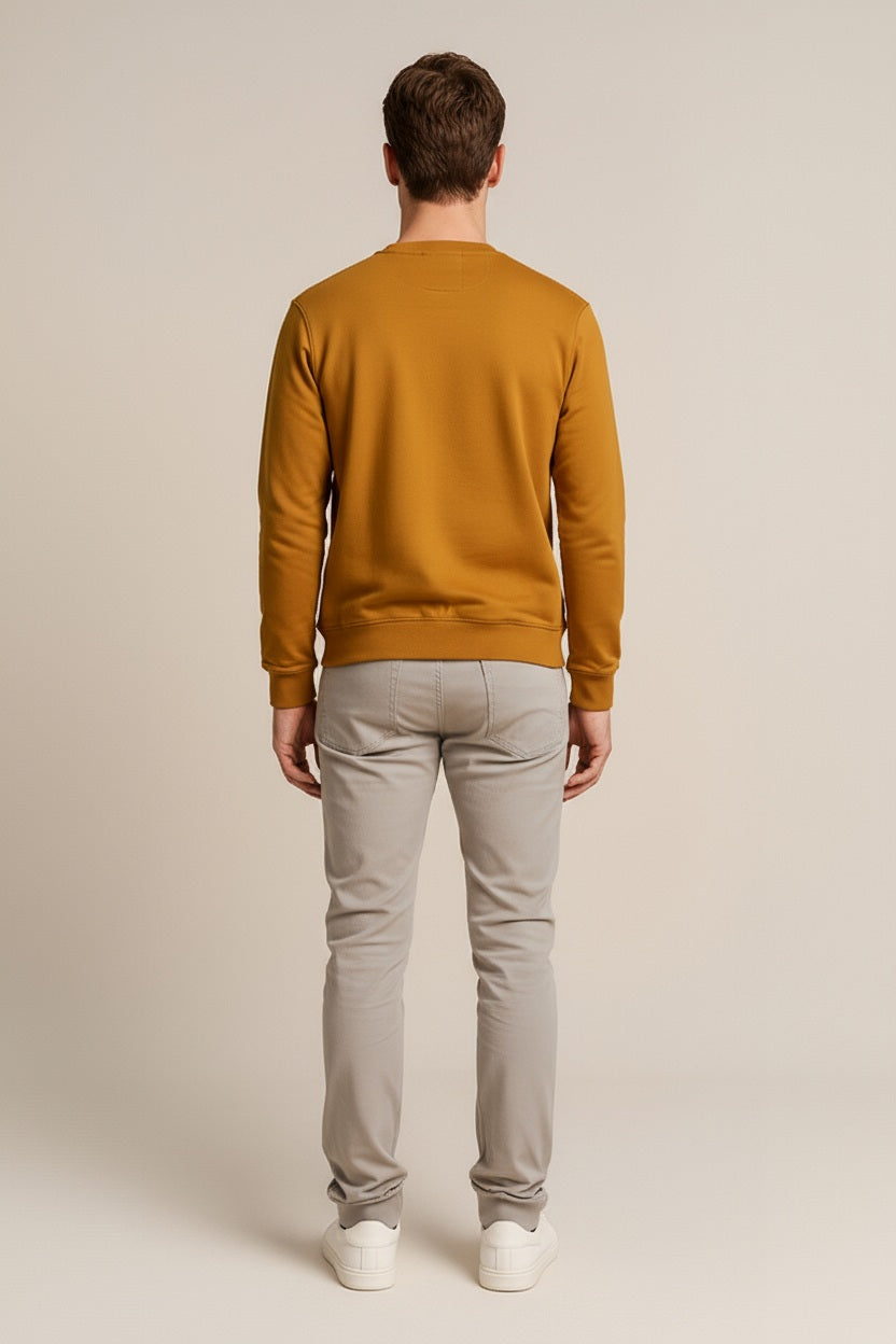 Octave Men Solid Round Neck Sweatshirt
