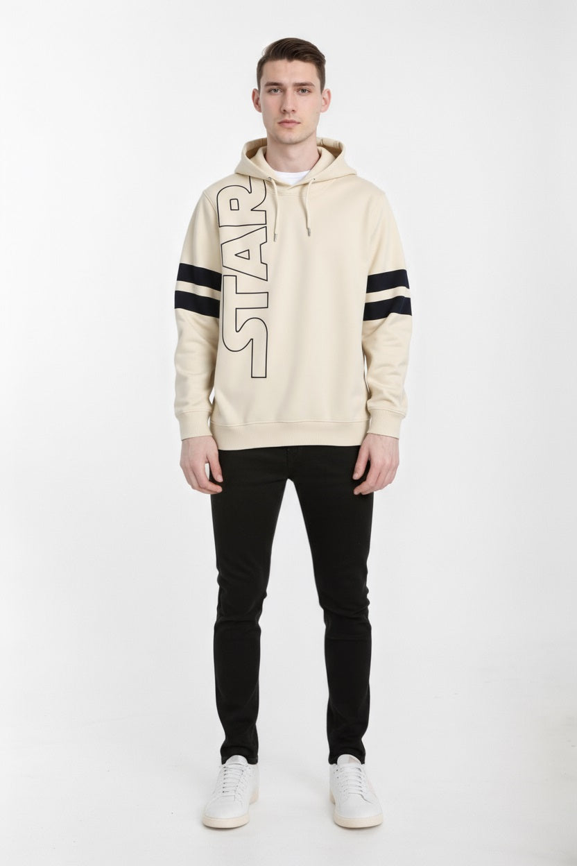 Octave Men Printed Hooded Sweatshirt