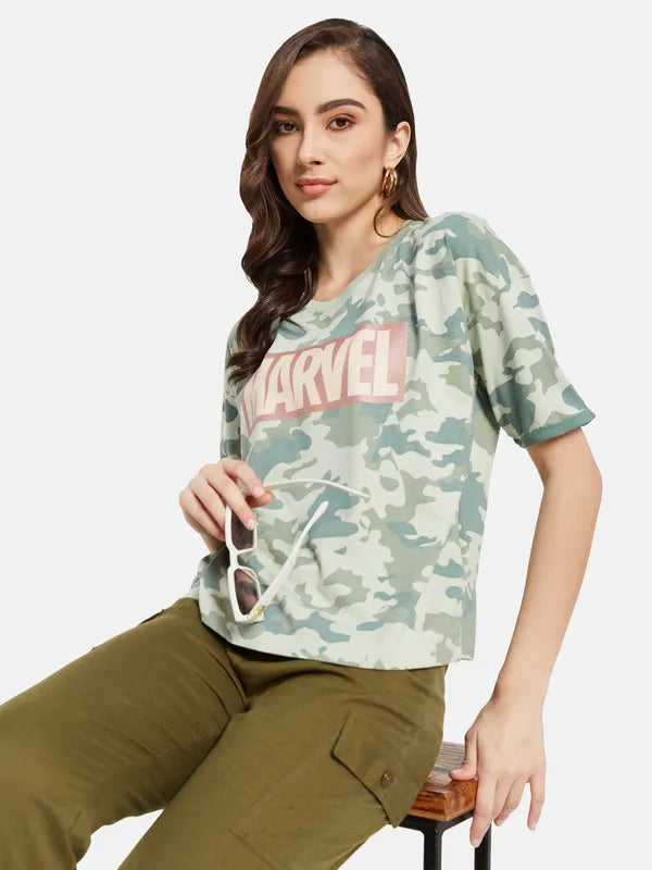 Marvel Camouflage Print T-Shirt