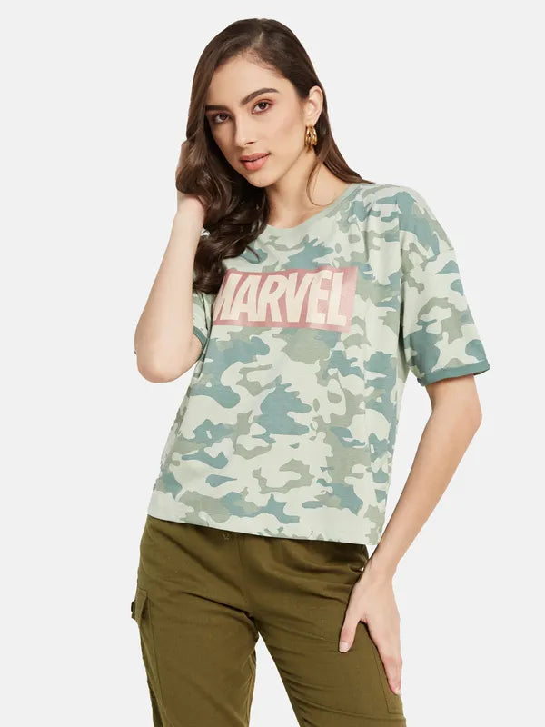 Marvel Camouflage Print T-Shirt