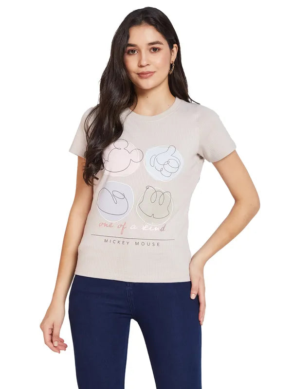 Mettle Women Mickey Mouse Printed T-Shirt