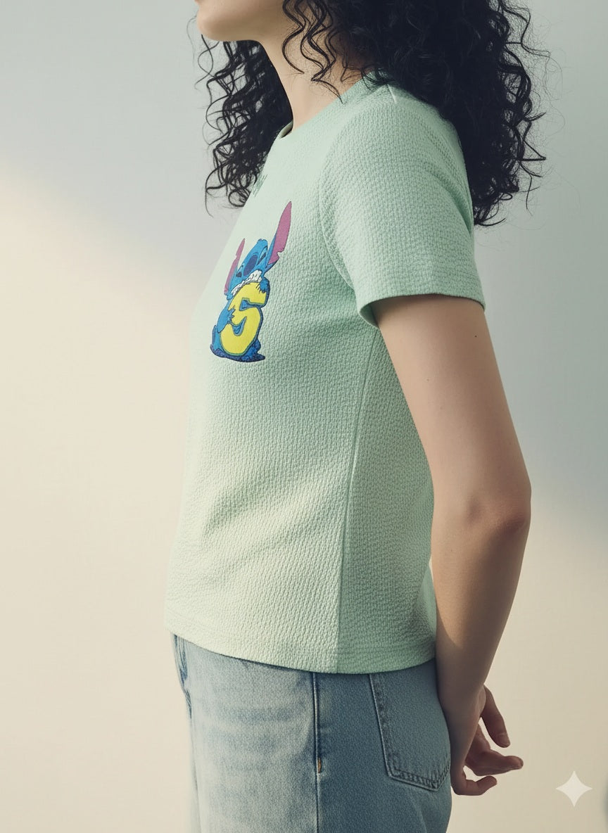 Women Printed Round Neck T-shirt