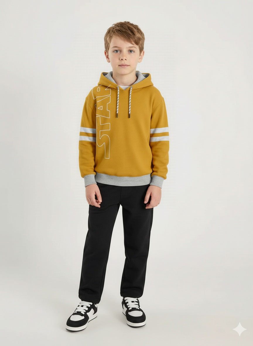 Boys Colourblocked Hooded Sweatshirt