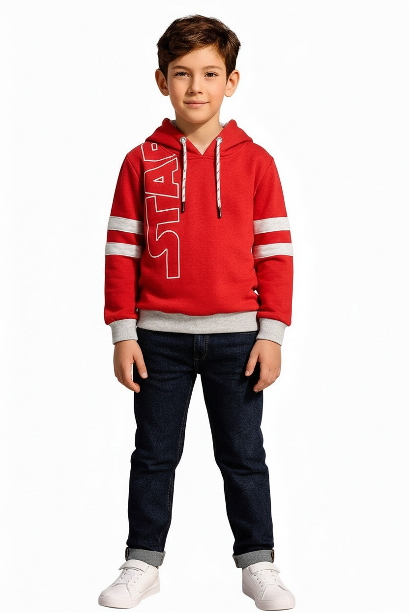 Boys Colourblocked Hooded Sweatshirt