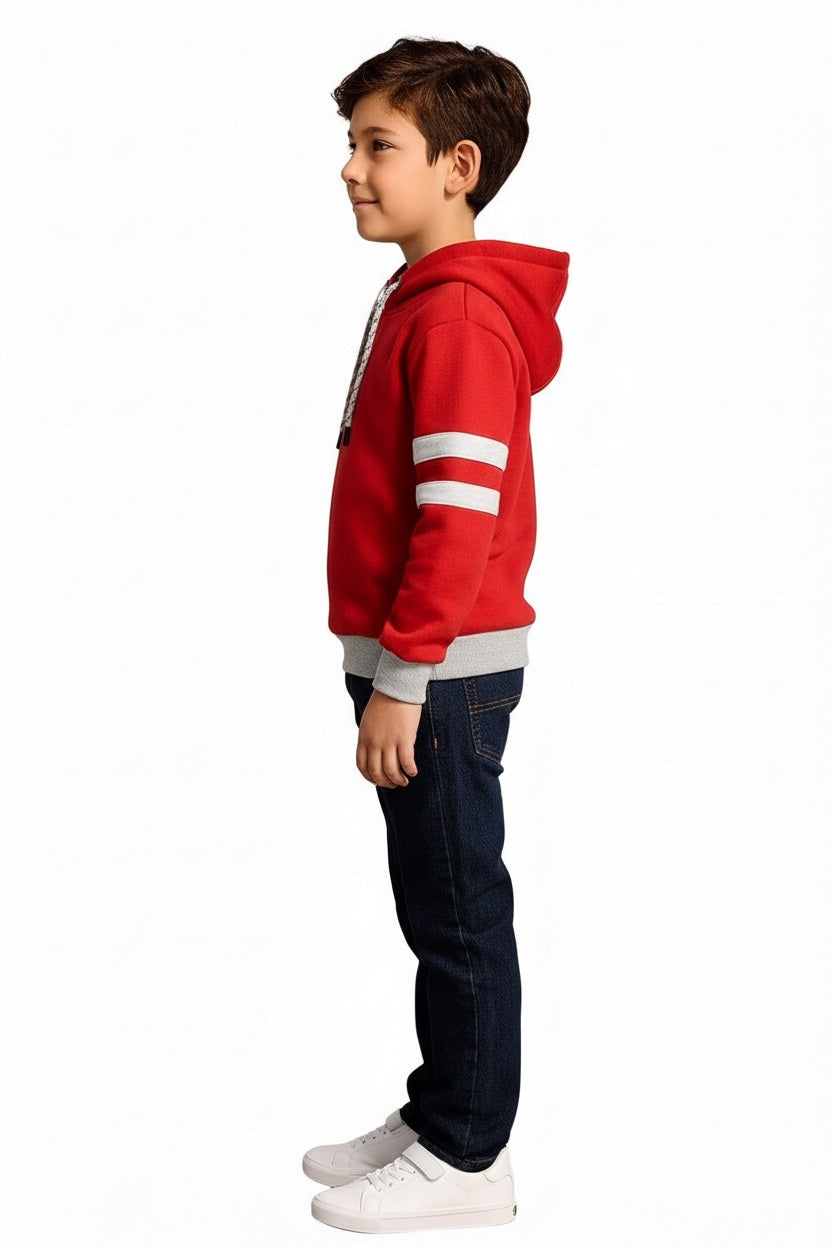 Boys Colourblocked Hooded Sweatshirt
