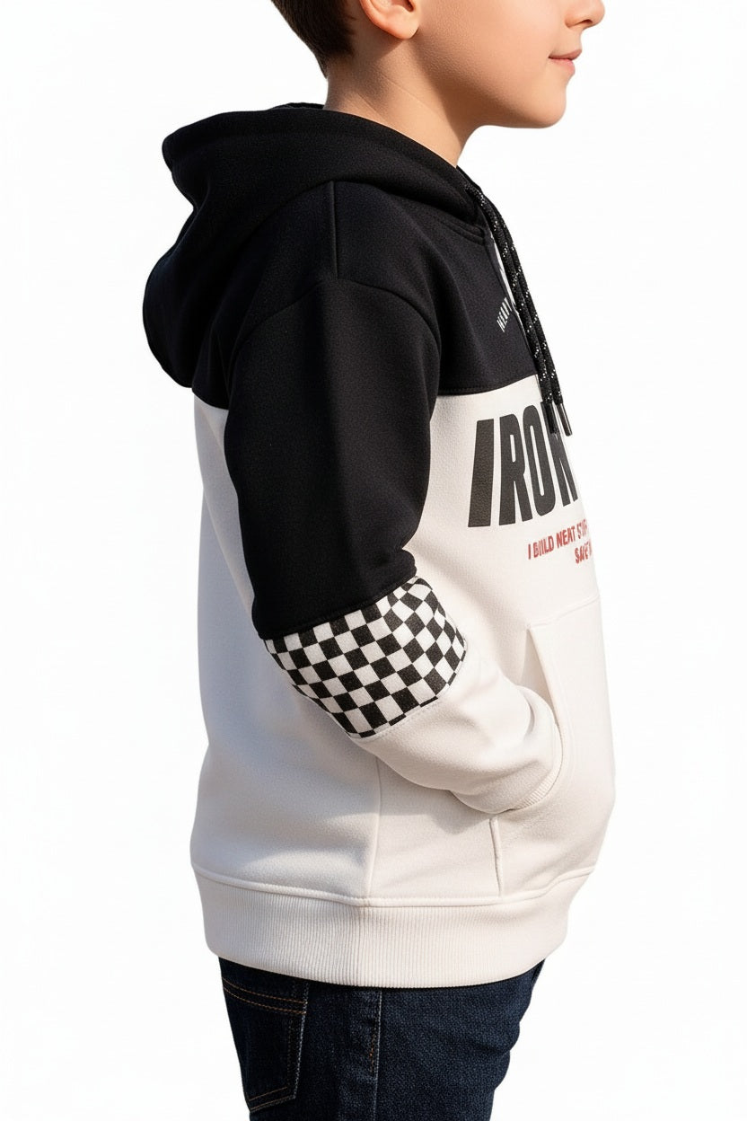 Boys Colourblocked Hooded Sweatshirt