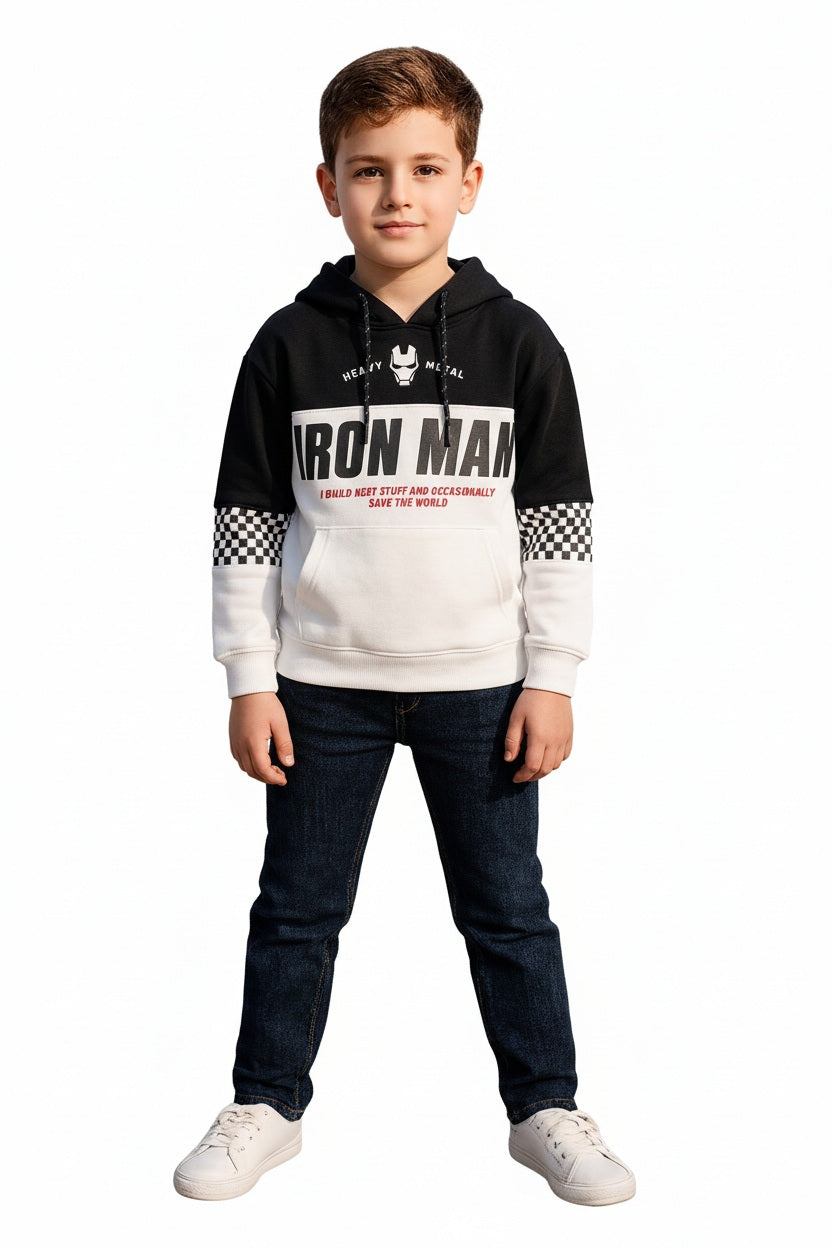 Boys Colourblocked Hooded Sweatshirt