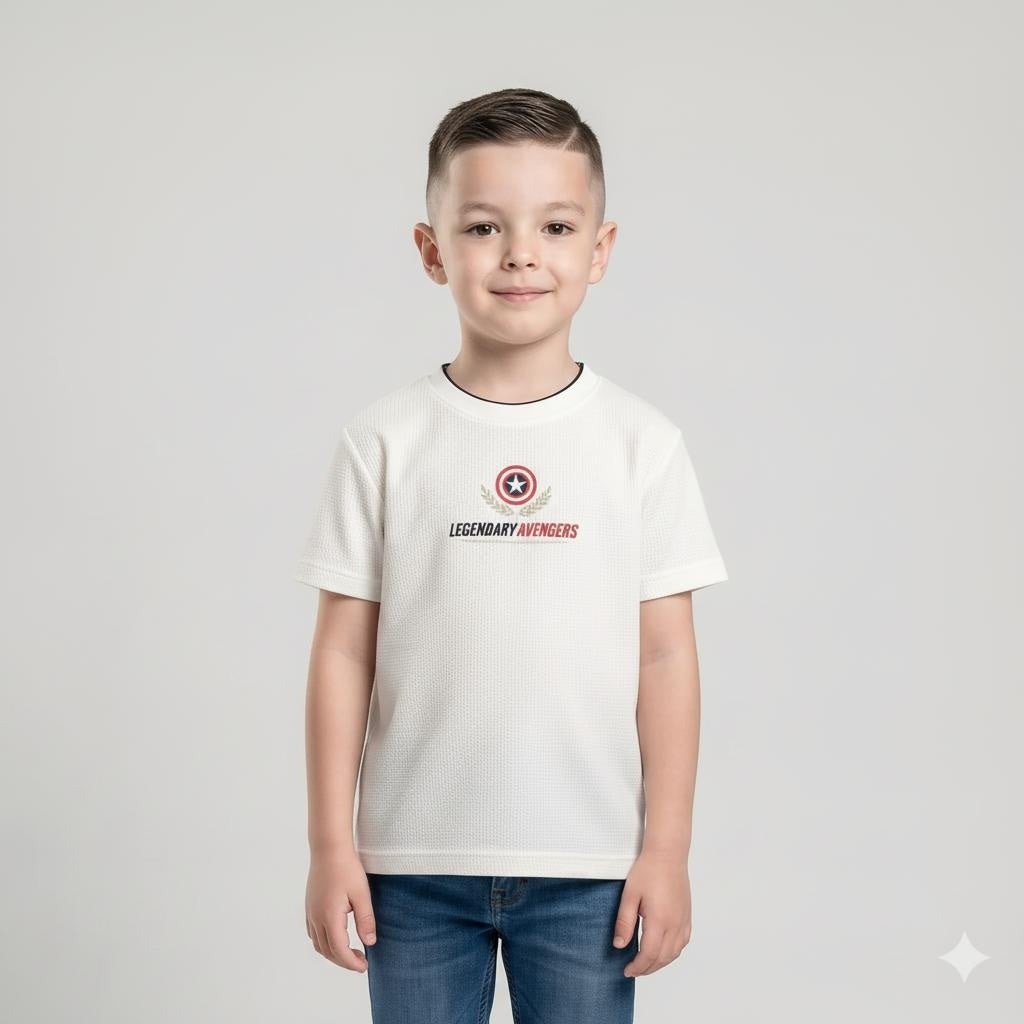 Boys Off White Captain America Printed T-shirt