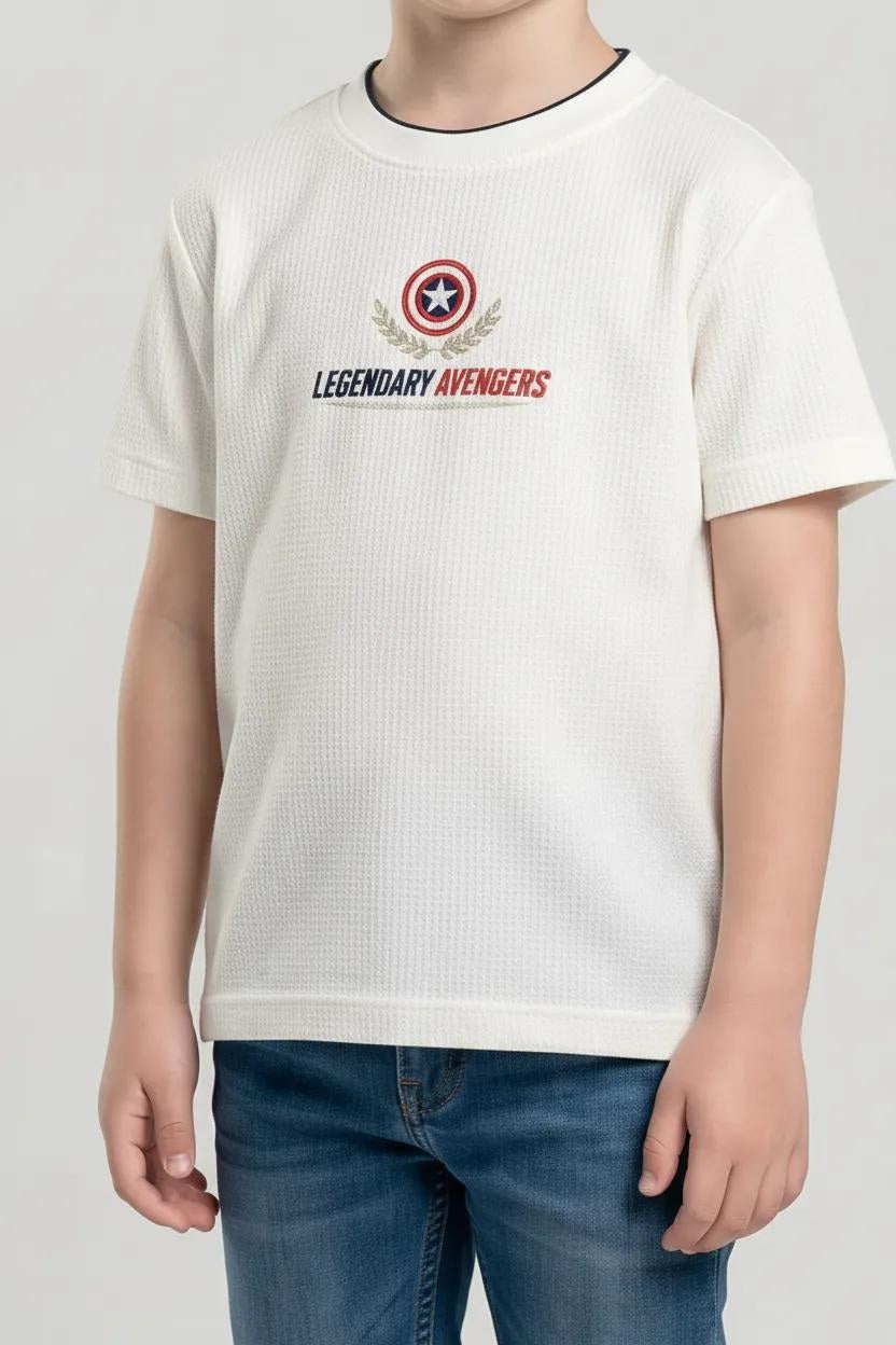 Boys Off White Captain America Printed T-shirt