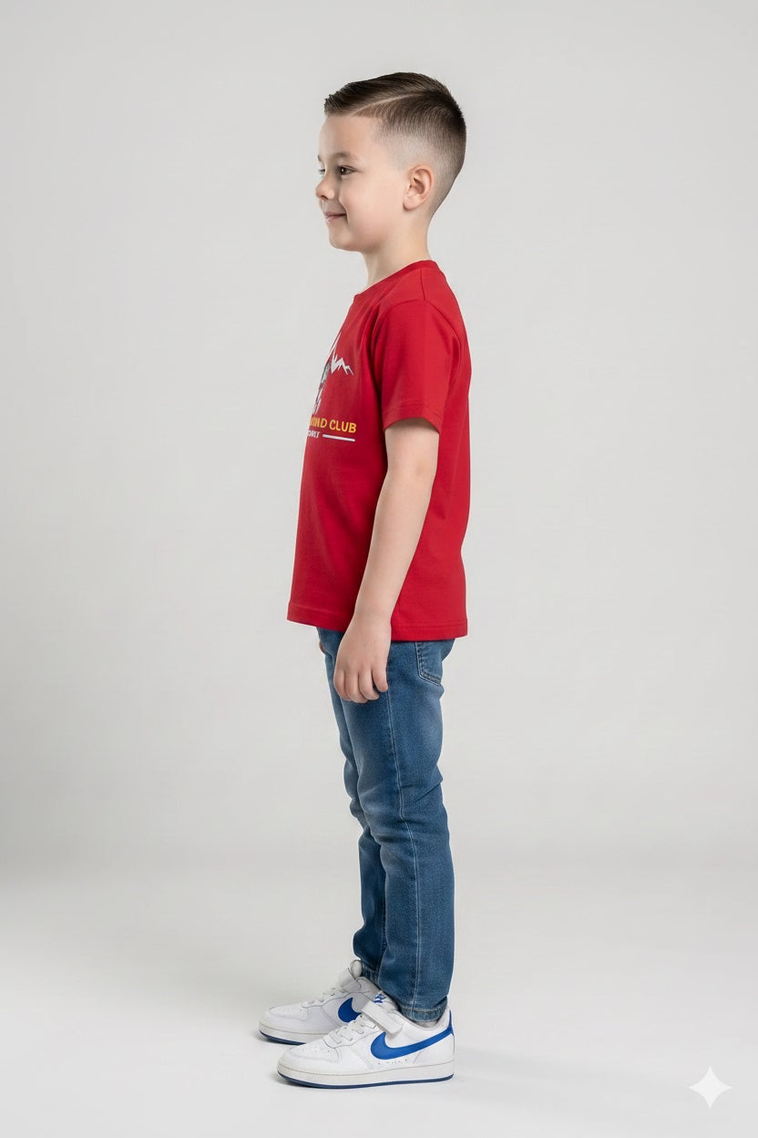 Boys Brick Mickey Mouse Printed T-shirt