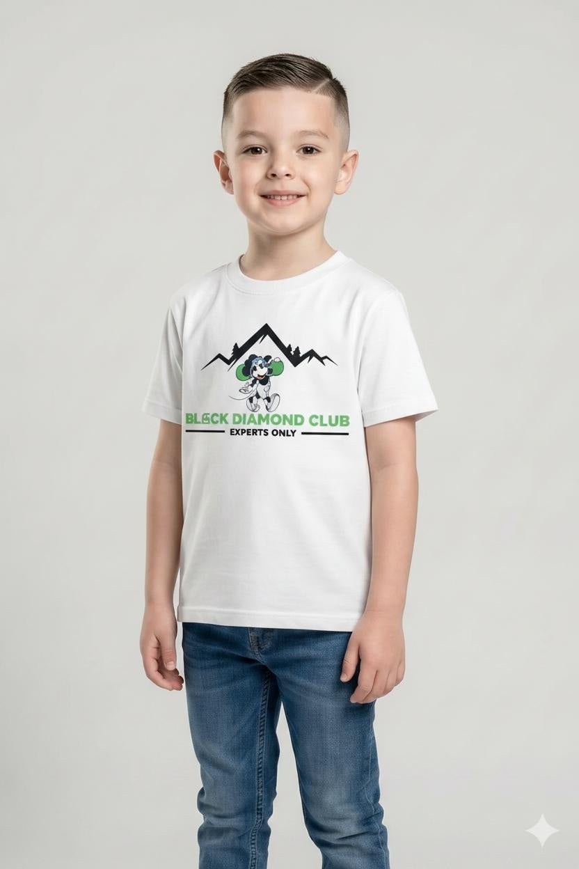 Boys Off White Mickey Mouse Printed T-shirt