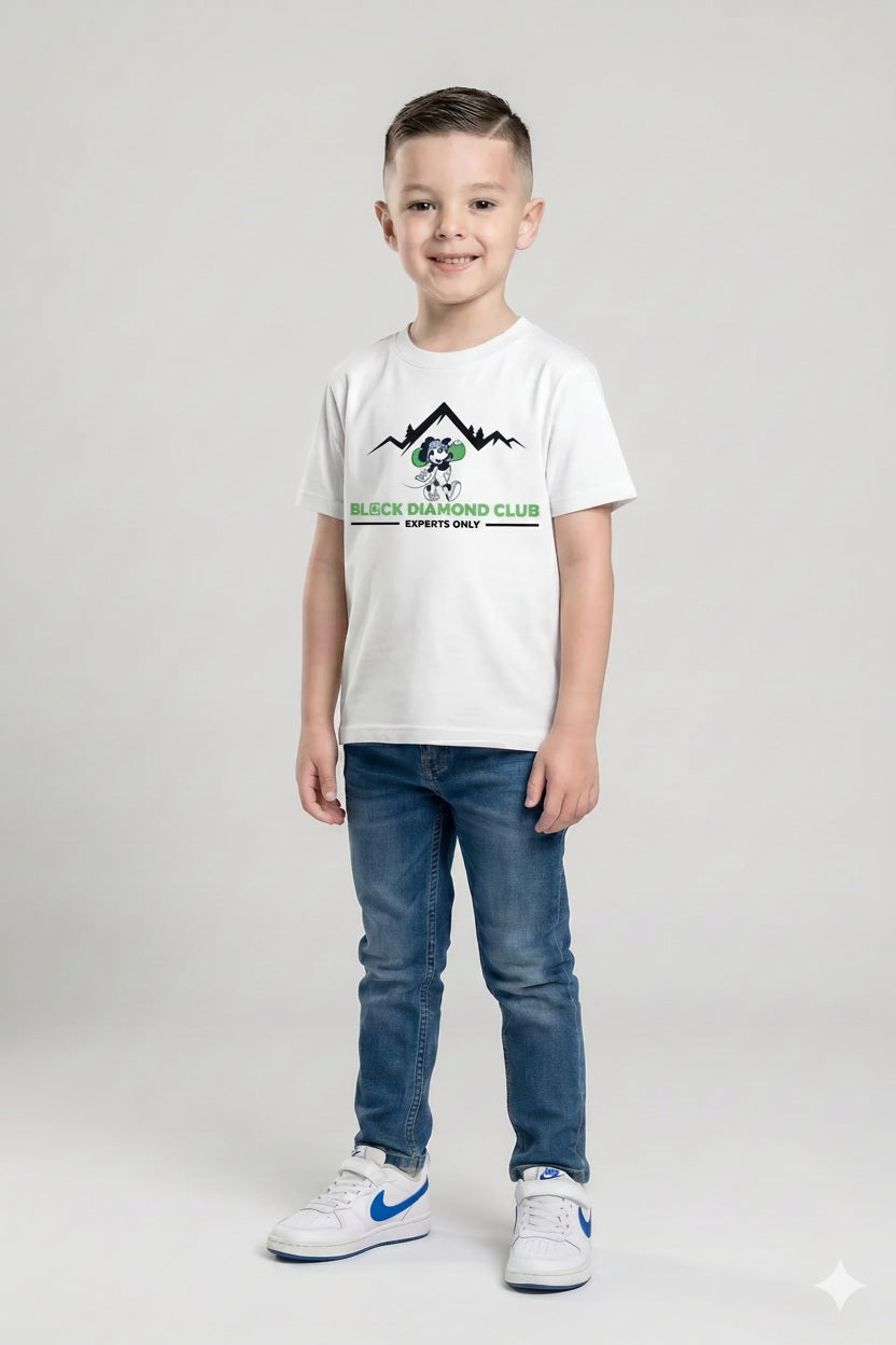 Boys Off White Mickey Mouse Printed T-shirt