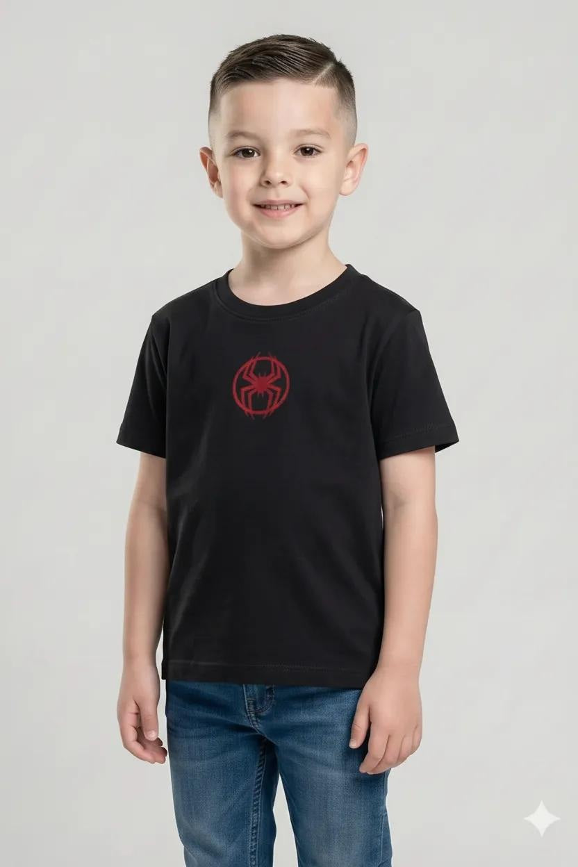 Boys Black Printed T-shirt