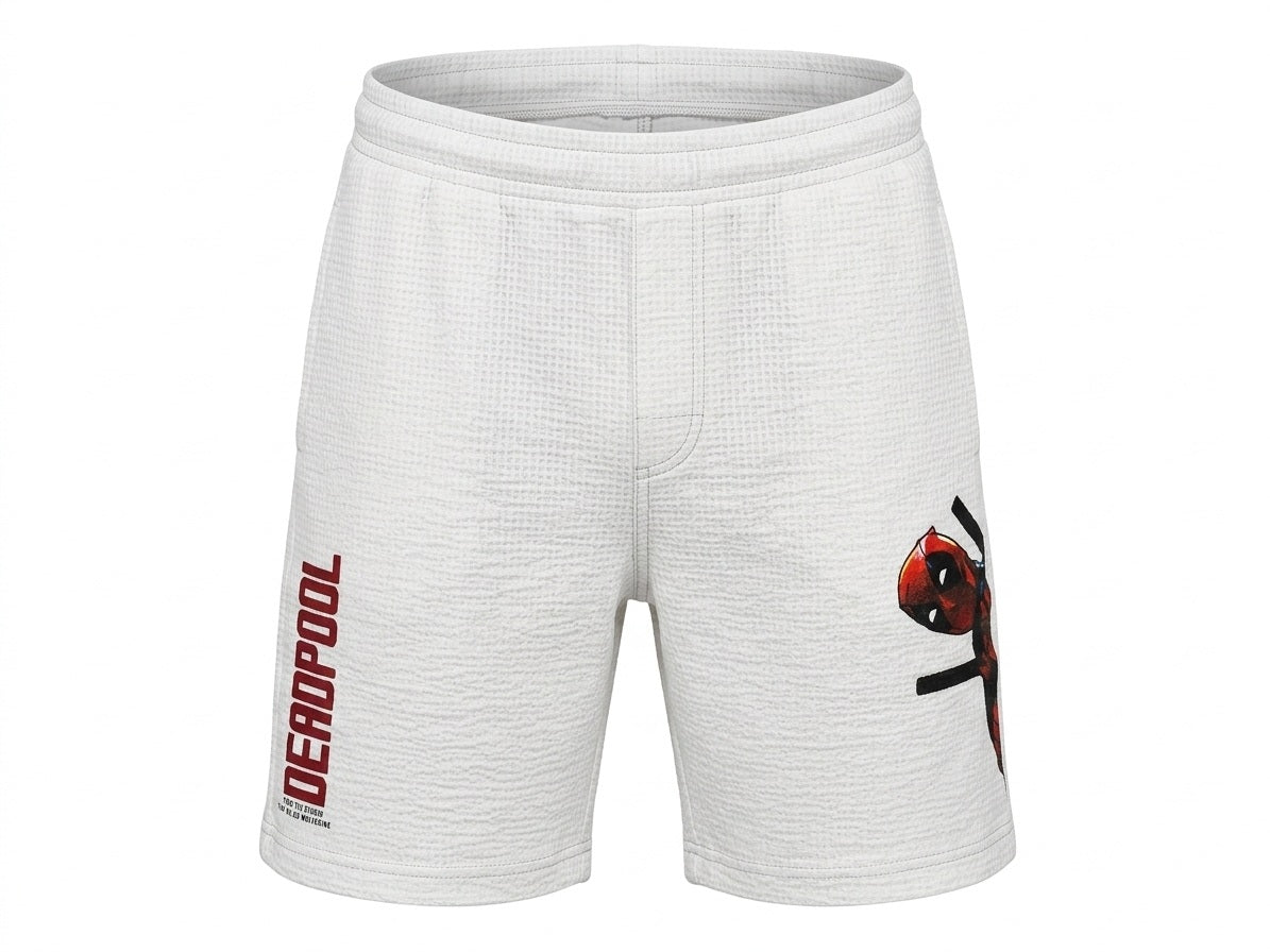 Boy Off White Printed Shorts