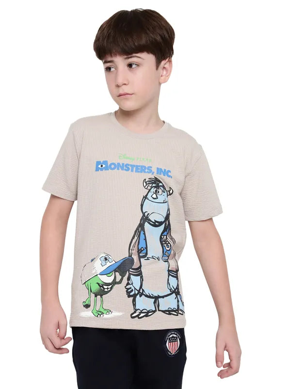 Octave Boys Round Neck Graphic Printed T-Shirt