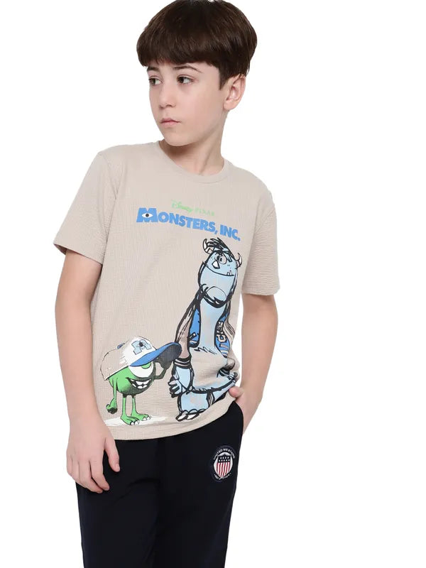 Octave Boys Round Neck Graphic Printed T-Shirt