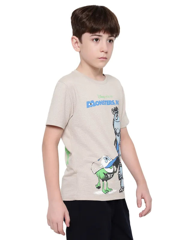 Octave Boys Round Neck Graphic Printed T-Shirt