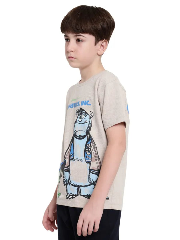 Octave Boys Round Neck Graphic Printed T-Shirt