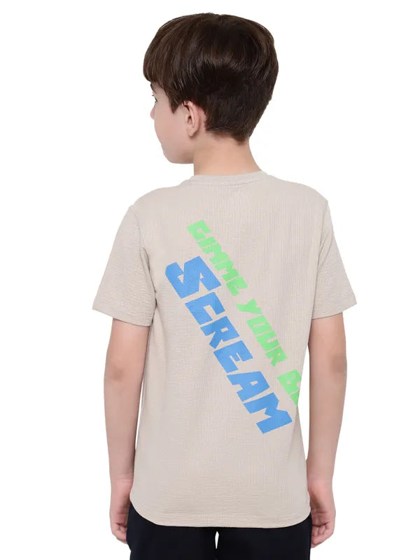 Octave Boys Round Neck Graphic Printed T-Shirt