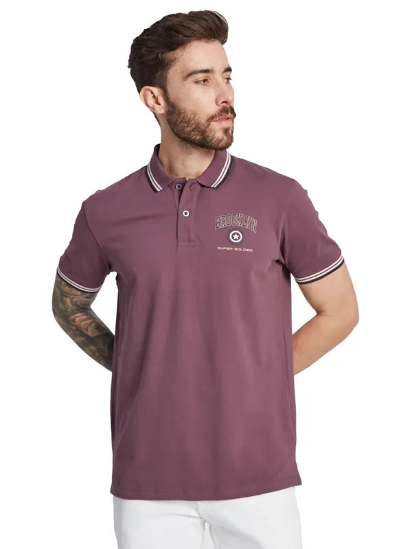 Octave Men Solid Polo Collar T-Shirt