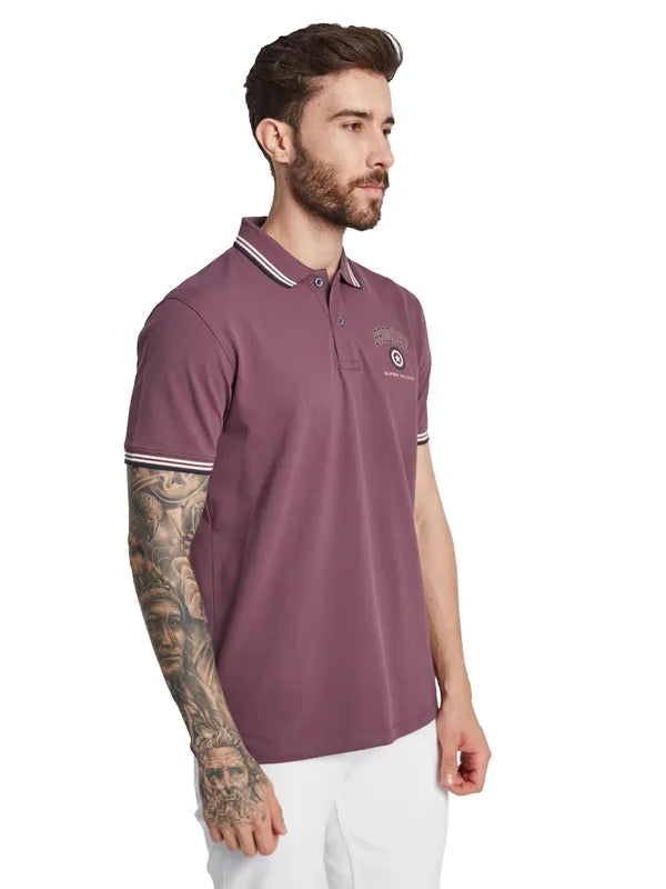 Octave Men Solid Polo Collar T-Shirt