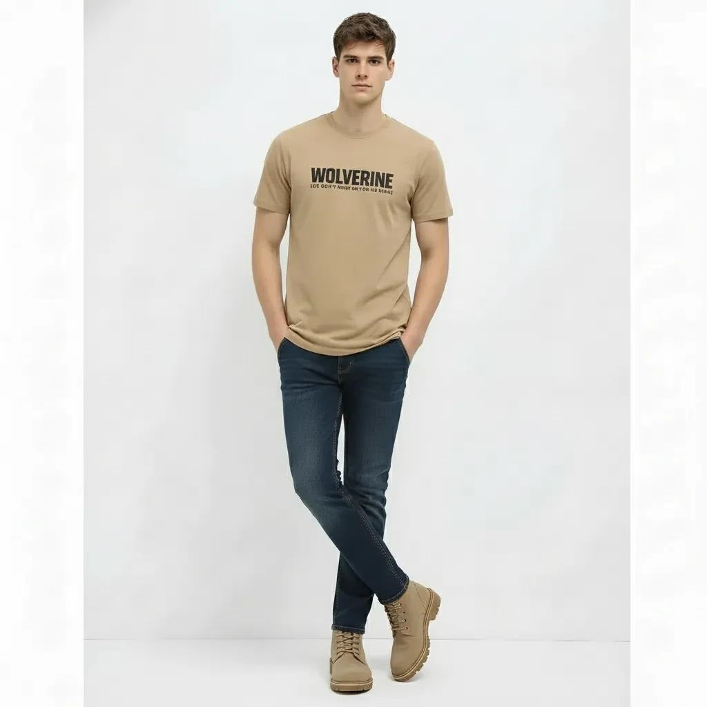 Men Malt Typography Printed Round Neck Cotton T-shirt
