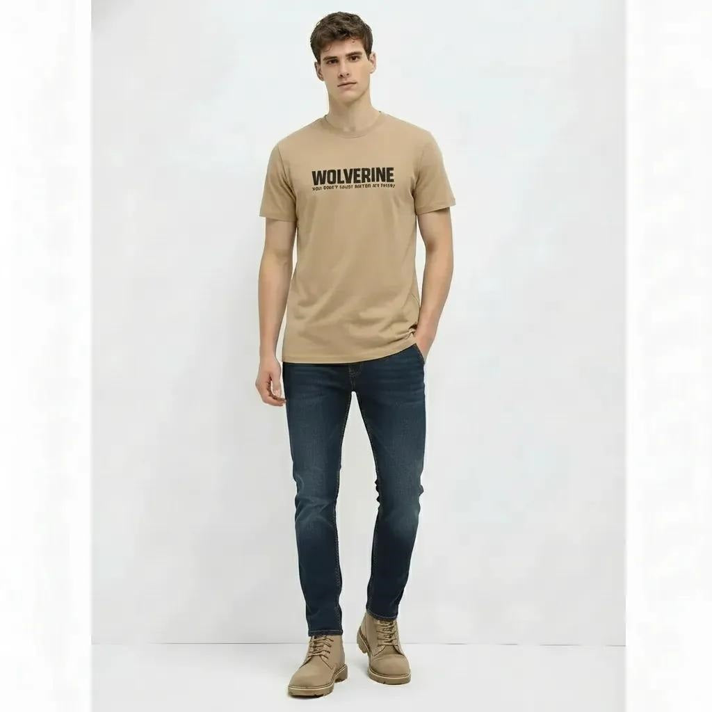 Men Malt Typography Printed Round Neck Cotton T-shirt