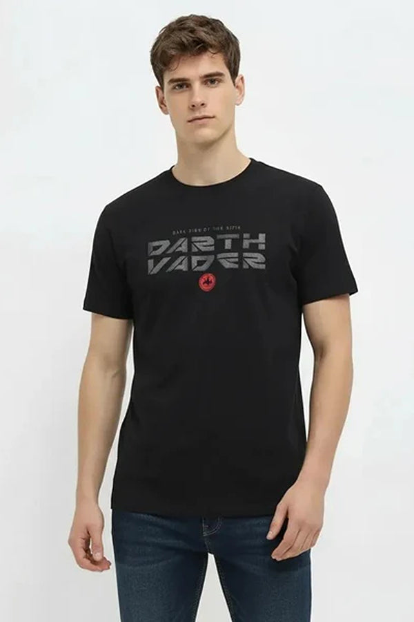 Men Typography Printed Round Neck Cotton T-shirt