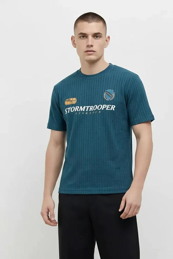 Men Round Neck Printed T-shirt